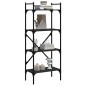 vidaXL Bücherregal 4 Fächer Schwarz 56x31,5x138,5 cm Holzwerkstoff vidaXL Bücherregal 4 Fächer Schwarz 56x31,5x138,5 cm Holzwerkstoff