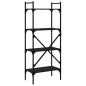 vidaXL Bücherregal 4 Fächer Schwarz 56x31,5x138,5 cm Holzwerkstoff vidaXL Bücherregal 4 Fächer Schwarz 56x31,5x138,5 cm Holzwerkstoff