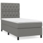 vidaXL Boxspringbett mit Matratze Dunkelgrau 80x200 cm Stoff vidaXL Boxspringbett mit Matratze Dunkelgrau 80x200 cm Stoff