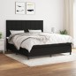 vidaXL Boxspringbett mit Matratze Schwarz 180x200 cm Stoff vidaXL Boxspringbett mit Matratze Schwarz 180x200 cm Stoff