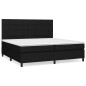 vidaXL Boxspringbett mit Matratze Schwarz 200x200 cm Stoff vidaXL Boxspringbett mit Matratze Schwarz 200x200 cm Stoff
