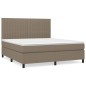 vidaXL Boxspringbett mit Matratze Taupe 180x200 cm Stoff vidaXL Boxspringbett mit Matratze Taupe 180x200 cm Stoff