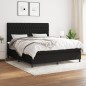 vidaXL Boxspringbett mit Matratze Schwarz 180x200 cm Stoff vidaXL Boxspringbett mit Matratze Schwarz 180x200 cm Stoff