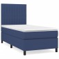 vidaXL Boxspringbett mit Matratze Blau 90x190 cm Stoff vidaXL Boxspringbett mit Matratze Blau 90x190 cm Stoff