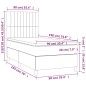 vidaXL Boxspringbett mit Matratze Blau 90x190 cm Stoff vidaXL Boxspringbett mit Matratze Blau 90x190 cm Stoff