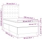vidaXL Boxspringbett mit Matratze Hellgrau 90x190 cm Stoff vidaXL Boxspringbett mit Matratze Hellgrau 90x190 cm Stoff