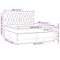 vidaXL Boxspringbett mit Matratze Dunkelgrau 160x200 cm Stoff vidaXL Boxspringbett mit Matratze Dunkelgrau 160x200 cm Stoff