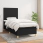 vidaXL Boxspringbett mit Matratze Schwarz 80x200 cm Stoff vidaXL Boxspringbett mit Matratze Schwarz 80x200 cm Stoff