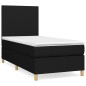 vidaXL Boxspringbett mit Matratze Schwarz 80x200 cm Stoff vidaXL Boxspringbett mit Matratze Schwarz 80x200 cm Stoff