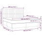 vidaXL Boxspringbett mit Matratze Dunkelgrau 180x200 cm Stoff vidaXL Boxspringbett mit Matratze Dunkelgrau 180x200 cm Stoff