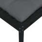 vidaXL Gartenhocker mit Anthrazit Kissen Schwarz Massivholz Kiefer vidaXL Gartenhocker mit Anthrazit Kissen Schwarz Massivholz Kiefer