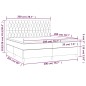 vidaXL Boxspringbett mit Matratze Dunkelgrau 200x200 cm Stoff vidaXL Boxspringbett mit Matratze Dunkelgrau 200x200 cm Stoff