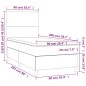 vidaXL Boxspringbett mit Matratze Hellgrau 90x200 cm Stoff vidaXL Boxspringbett mit Matratze Hellgrau 90x200 cm Stoff