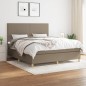 vidaXL Boxspringbett mit Matratze Taupe 180x200 cm Stoff vidaXL Boxspringbett mit Matratze Taupe 180x200 cm Stoff