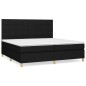 vidaXL Boxspringbett mit Matratze Schwarz 200x200 cm Stoff vidaXL Boxspringbett mit Matratze Schwarz 200x200 cm Stoff