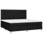 vidaXL Boxspringbett mit Matratze Schwarz 200x200 cm Stoff vidaXL Boxspringbett mit Matratze Schwarz 200x200 cm Stoff