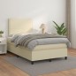 vidaXL Boxspringbett mit Matratze Creme 120x200 cm Kunstleder vidaXL Boxspringbett mit Matratze Creme 120x200 cm Kunstleder