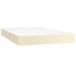 vidaXL Boxspringbett mit Matratze Creme 120x200 cm Kunstleder vidaXL Boxspringbett mit Matratze Creme 120x200 cm Kunstleder