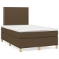 vidaXL Boxspringbett mit Matratze Dunkelbraun 120x200 cm Stoff vidaXL Boxspringbett mit Matratze Dunkelbraun 120x200 cm Stoff
