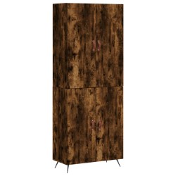 Highboard Räuchereiche 69,5x34x180 cm Holzwerkstoff