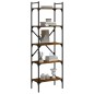 vidaXL Bücherregal 5 Fächer Räuchereiche 56x31,5x174 cm Holzwerkstoff vidaXL Bücherregal 5 Fächer Räuchereiche 56x31,5x174 cm Holzwerkstoff
