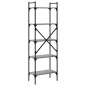 vidaXL Bücherregal 5 Fächer Grau Sonoma 56x31,5x174 cm Holzwerkstoff vidaXL Bücherregal 5 Fächer Grau Sonoma 56x31,5x174 cm Holzwerkstoff