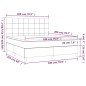 vidaXL Boxspringbett mit Matratze Hellgrau 180x200 cm Stoff vidaXL Boxspringbett mit Matratze Hellgrau 180x200 cm Stoff