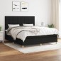 vidaXL Boxspringbett mit Matratze Schwarz 160x200 cm Stoff vidaXL Boxspringbett mit Matratze Schwarz 160x200 cm Stoff