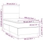 vidaXL Boxspringbett mit Matratze Hellgrau 90x190 cm Samt vidaXL Boxspringbett mit Matratze Hellgrau 90x190 cm Samt