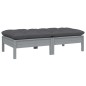 2-Sitzer-Gartensofa mit Kissen Grau Massivholz Kiefer 2-Sitzer-Gartensofa mit Kissen Grau Massivholz Kiefer