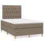 vidaXL Boxspringbett mit Matratze Taupe 120x200 cm Stoff vidaXL Boxspringbett mit Matratze Taupe 120x200 cm Stoff