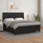 vidaXL Boxspringbett mit Matratze Schwarz 180x200 cm Kunstleder vidaXL Boxspringbett mit Matratze Schwarz 180x200 cm Kunstleder