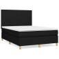 vidaXL Boxspringbett mit Matratze Schwarz 140x190 cm Stoff vidaXL Boxspringbett mit Matratze Schwarz 140x190 cm Stoff