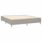 vidaXL Boxspringbett mit Matratze Hellgrau 180x200 cm Stoff vidaXL Boxspringbett mit Matratze Hellgrau 180x200 cm Stoff