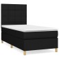 vidaXL Boxspringbett mit Matratze Schwarz 100x200 cm Stoff vidaXL Boxspringbett mit Matratze Schwarz 100x200 cm Stoff