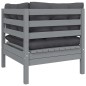 2-Sitzer-Gartensofa mit Kissen Grau Massivholz Kiefer 2-Sitzer-Gartensofa mit Kissen Grau Massivholz Kiefer