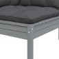 2-Sitzer-Gartensofa mit Kissen Grau Massivholz Kiefer 2-Sitzer-Gartensofa mit Kissen Grau Massivholz Kiefer
