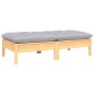 vidaXL Gartensofa 2-Sitzer mit Kissen in Grau Massivholz Kiefer vidaXL Gartensofa 2-Sitzer mit Kissen in Grau Massivholz Kiefer