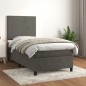vidaXL Boxspringbett mit Matratze Dunkelgrau 90x200 cm Samt vidaXL Boxspringbett mit Matratze Dunkelgrau 90x200 cm Samt