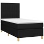 vidaXL Boxspringbett mit Matratze Schwarz 90x200 cm Stoff vidaXL Boxspringbett mit Matratze Schwarz 90x200 cm Stoff
