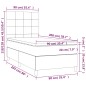 vidaXL Boxspringbett mit Matratze Schwarz 90x200 cm Stoff vidaXL Boxspringbett mit Matratze Schwarz 90x200 cm Stoff