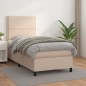 vidaXL Boxspringbett Matratze Cappuccino-Braun 100x200cm Kunstleder vidaXL Boxspringbett Matratze Cappuccino-Braun 100x200cm Kunstleder