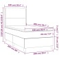 vidaXL Boxspringbett Matratze Cappuccino-Braun 100x200cm Kunstleder vidaXL Boxspringbett Matratze Cappuccino-Braun 100x200cm Kunstleder