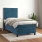 vidaXL Boxspringbett mit Matratze Dunkelblau 80x200 cm Samt vidaXL Boxspringbett mit Matratze Dunkelblau 80x200 cm Samt
