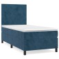 vidaXL Boxspringbett mit Matratze Dunkelblau 80x200 cm Samt vidaXL Boxspringbett mit Matratze Dunkelblau 80x200 cm Samt