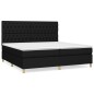 vidaXL Boxspringbett mit Matratze Schwarz 200x200 cm Stoff vidaXL Boxspringbett mit Matratze Schwarz 200x200 cm Stoff