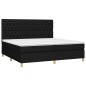 vidaXL Boxspringbett mit Matratze Schwarz 200x200 cm Stoff vidaXL Boxspringbett mit Matratze Schwarz 200x200 cm Stoff