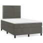 vidaXL Boxspringbett mit Matratze Dunkelgrau 120x200 cm Samt vidaXL Boxspringbett mit Matratze Dunkelgrau 120x200 cm Samt
