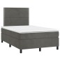 vidaXL Boxspringbett mit Matratze Dunkelgrau 120x200 cm Samt vidaXL Boxspringbett mit Matratze Dunkelgrau 120x200 cm Samt