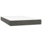 vidaXL Boxspringbett mit Matratze Dunkelgrau 120x200 cm Samt vidaXL Boxspringbett mit Matratze Dunkelgrau 120x200 cm Samt